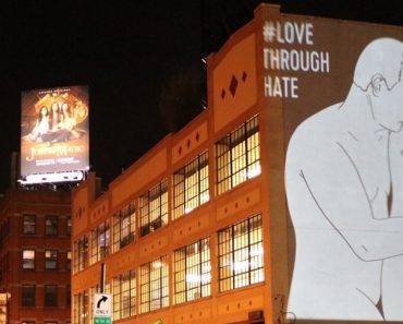 Pregnant Trump Cuddled By Putin Image Projected On Multiple New York City Buildings