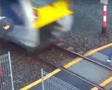 Footage Captures Moment Woman Nearly Smashed By Train…
