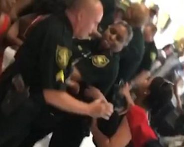 Police Throw Women To The Floor And Complete Mayhem Happens At Airport After 9 Cancelled Flights…