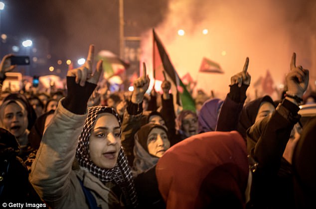 palestinian anti-trump protest 