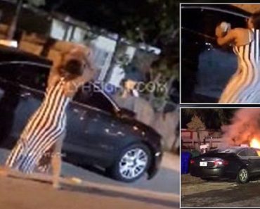 The Moment A Woman Sets Her Cheating Boyfriend’s Car On Fire