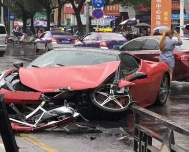 Woman Destroys A $650k Ferrari Seconds After Driving Out Of Dealership